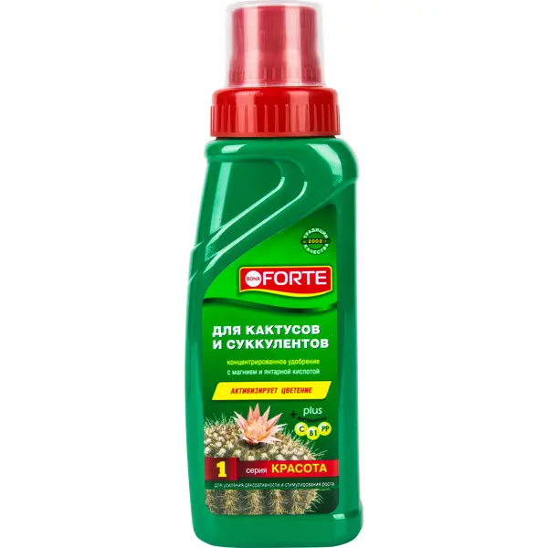 Удобрение «Bona Forte» для кактусов/суккулентов и алоэ 0.285 л спрей инсектицид bona forte натуральный 500мл
