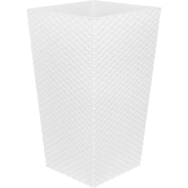 Горшок цветочный Idea Ротанг 26x26x45.7 см v7.6 л пластик белый контейнер пищевой для обеда пластик 0 4 0 4 л 8 5 см idea единорог м1232