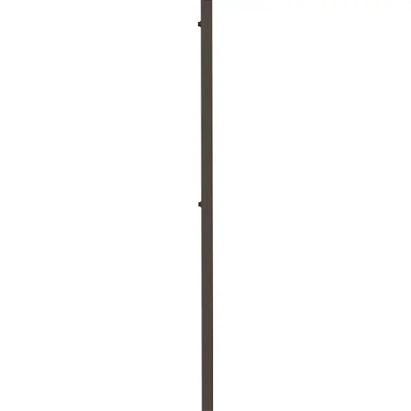 Столб для ворот и калиток 2.95 м 80x80 цвет коричневый отвод трубы интерпрофиль коричневый