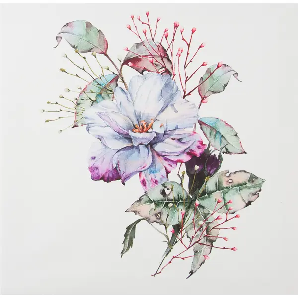 Картина на холсте «Акварель цветок» 30x30 см картина на холсте фламинго 30x30 см
