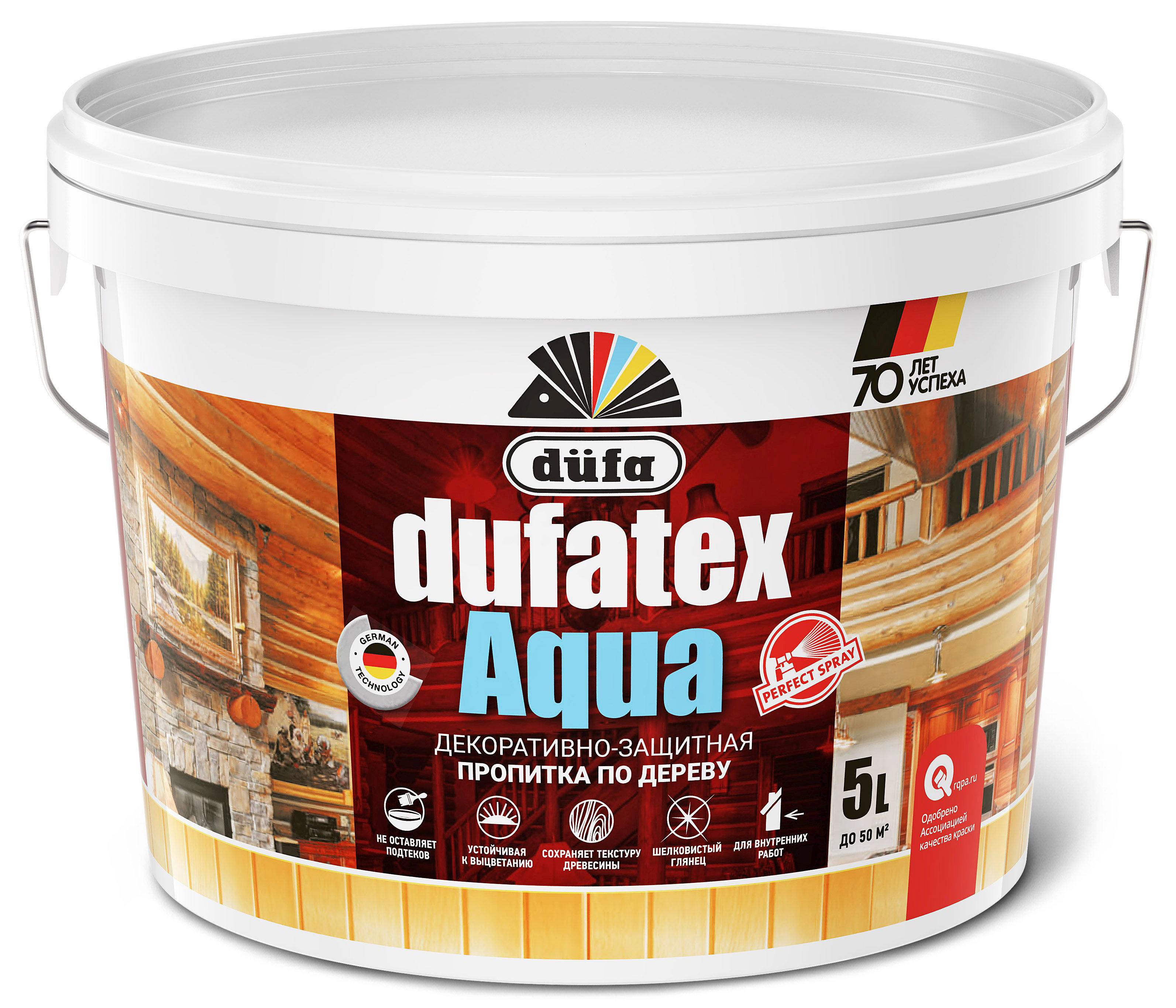  для дерева Dufa Dufatex Aqua акриловая глянцевая 5 л в Санкт .