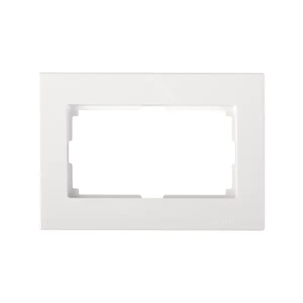 Рамка для двойных розеток Werkel Stark, цвет белый рамка для двойных розеток werkel stark цвет серебряный