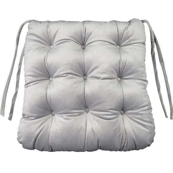 Сидушка для стула «Бархат» 40x36 см цвет серый подушка для стула бархат 40x36 см серо голубой