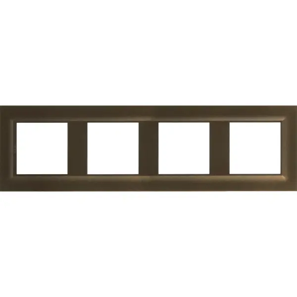 Рамка для розеток и выключателей Legrand Structura 4 поста, цвет бронзовый напольная коробка 3 мод [089644] legrand напольная коробка ip 20 ral 7031 3 модуля