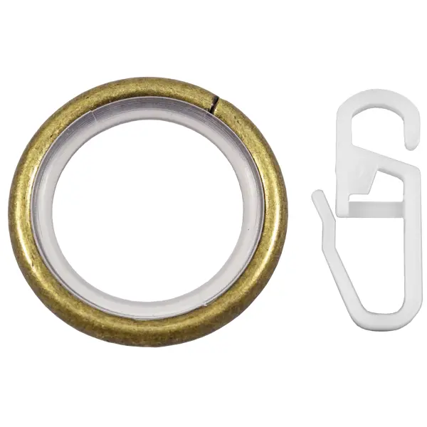 Кольцо с крючком металл цвет золото антик, 2 см, 10 шт. часы настенные кварцевые 55х55 см круглые металл золото y4 5245