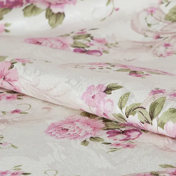 ткань 1 м п бархат 150 см розовый Ткань «Интерио» розы ширина 150 см