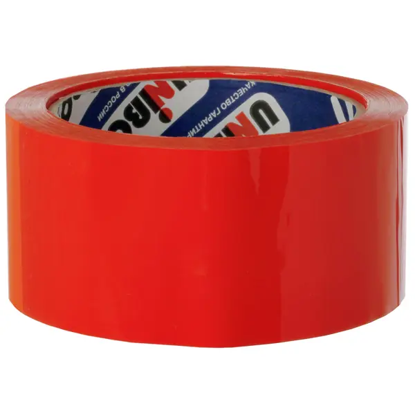 Лента клейкая упаковочная Unibob 48 мм x 66 м цвет красный упаковочная клейкая лента rexant