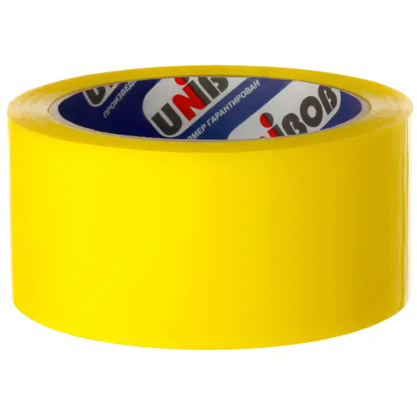 Лента клейкая упаковочная Unibob 48Мм x 66М цвет жёлтый клейкая лента упаковочная unibob прозрачная 50 мм 990 мм