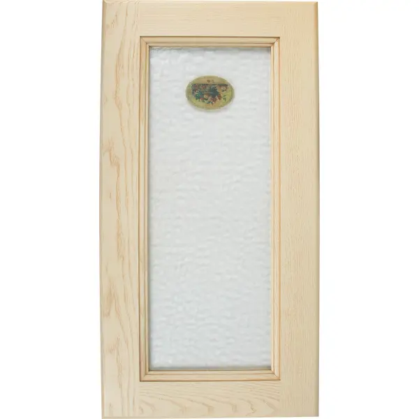 фото Дверь со стеклом для шкафа delinia id невель 40x77 см массив ясеня цвет кремовый