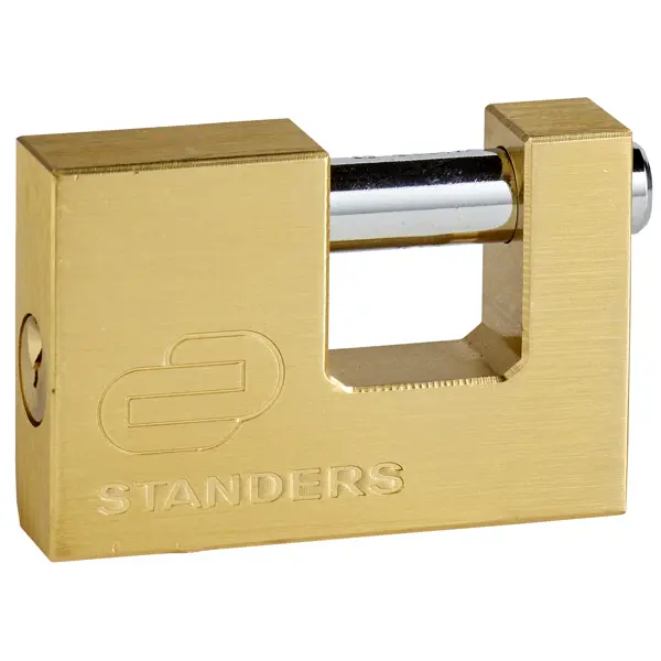 цилиндр standers ttbl1 3030 30x30 мм ключ ключ латунь Замок гаражный Standers 75x50 мм, медь