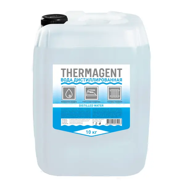 Дистиллированная вода Thermagent 910275 10 л теплоноситель для системы отопления thermagent eko 45кг 32