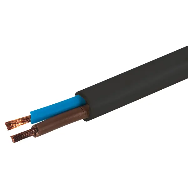 Провод Ореол ПВС 2x1.5 мм 50 м ГОСТ цвет черный муфта для монтажа герметичного ввода греющего кабеля climatiq fitting 3 4 1