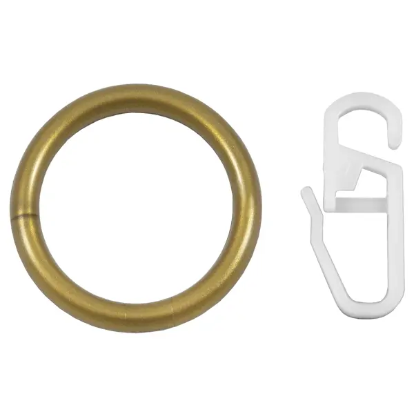 Кольцо, пластик, цвет золото, 2 см, 10 шт. комплект торцевых заглушек для штанги larvij пластик серебро 2 шт