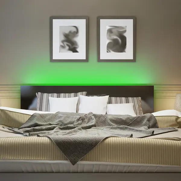 Подсветка контурная 3 м свет зелёный подсветка светодиодная для мебели 12 вт белый