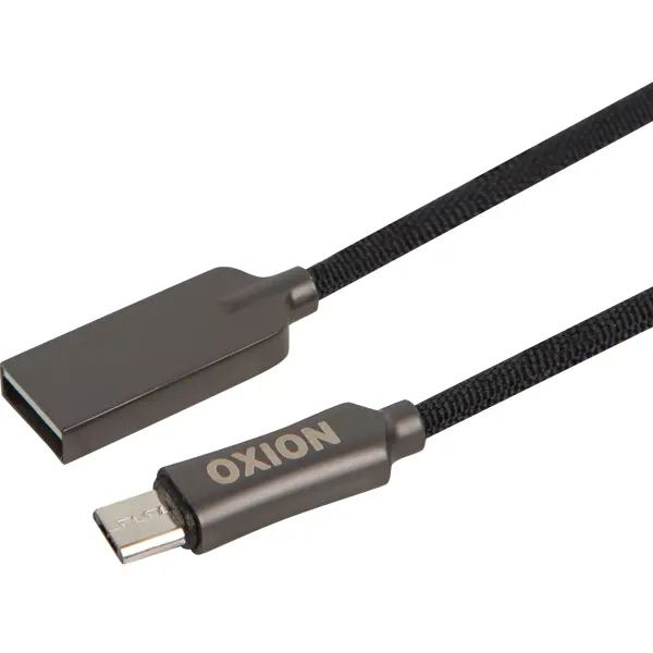 Дата-кабель microUSB Oxion SC034M цвет чёрный кабель baseus mini microusb usb 4a 0 5м белый camsw c02