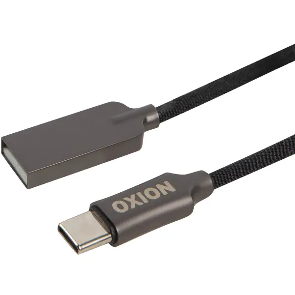 Кабель Oxion USB-Type-C 1 м цвет черный зарядное устройство автомобильное oxion car 102 2 а