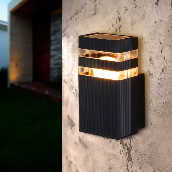 фото Настенный светильник уличный elektrostandard "techno" 1450, 1xe27x60 вт, цвет чёрный