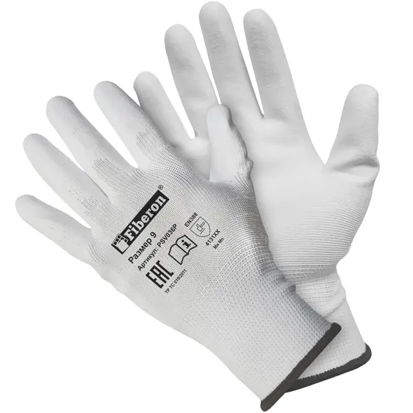 Перчатки рабочие с полиуретановым покрытием для поклейки всех видов обоев размер 9 рабочие перчатки общего применения truper