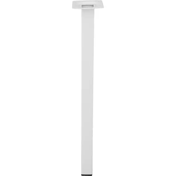 Ножка квадратная 400х25 мм сталь максимальная нагрузка 50 кг цвет белый clp грейс лежанка квадратная для животных хлопок