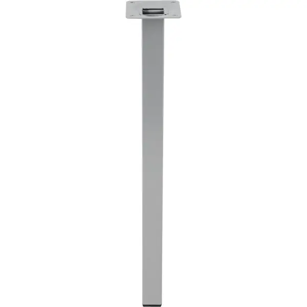 Ножка квадратная 400х25 мм сталь максимальная нагрузка 50 кг цвет серый скатерть brooklin мрамор квадратная 100x160 см серый