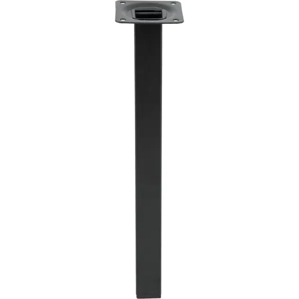 Ножка квадратная 300х25 мм сталь максимальная нагрузка 50 кг цвет черный квадратная опора мебельная starfix
