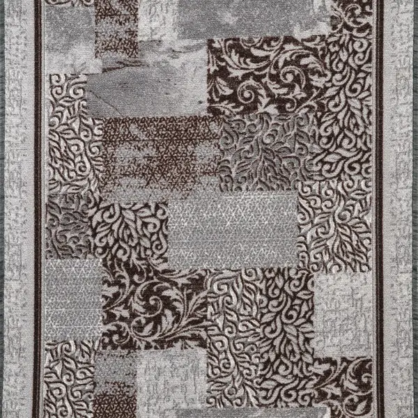 фото Дорожка ковровая «вербена» 1 м, цвет серый витебские ковры