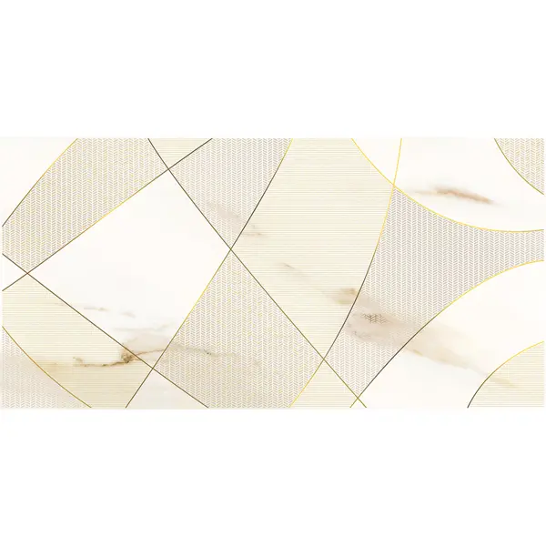 Декор настенный Azori Calacatta Royal Geometria 31.5x63 см матовый мрамор цвет белый геометрия декор настенный azori hygge grey cristall 31 5x63 см матовый камень серый зигзаг