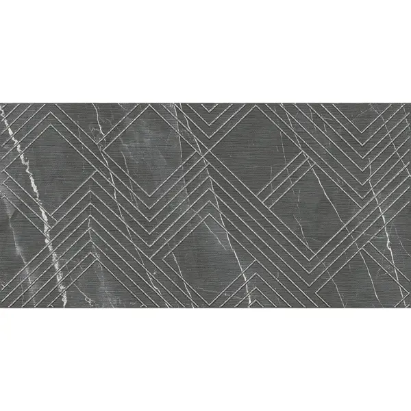 Декор настенный Azori Hygge Grey Cristall 31.5x63 см матовый камень цвет серый зигзаг мозаика azori opale grey 30x30