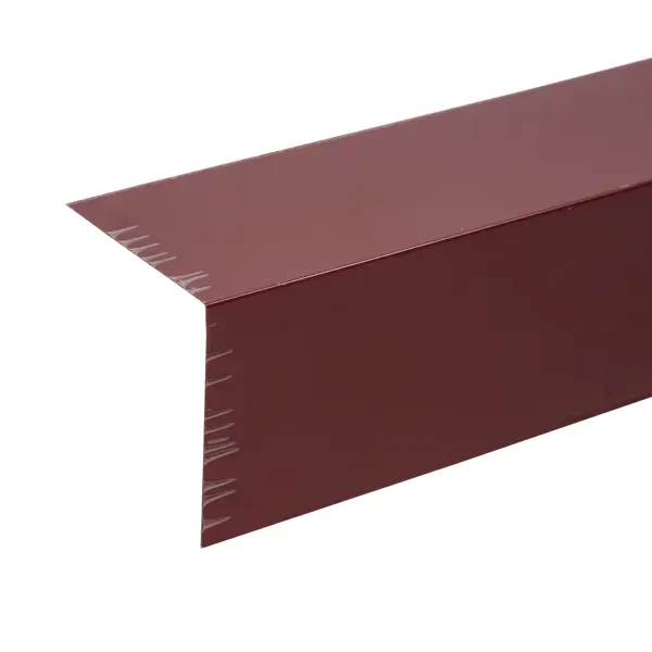 Планка для наружных углов с полиэстеровым покрытием 2 м цвет красный планка для наружных углов 50x50x2000 мм ral 3005 красный