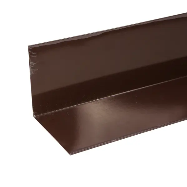 Планка для внутренних углов с полиэстеровым покрытием 2 м цвет коричневый п планка для профнастила c8 2 м ral 8017 коричневый