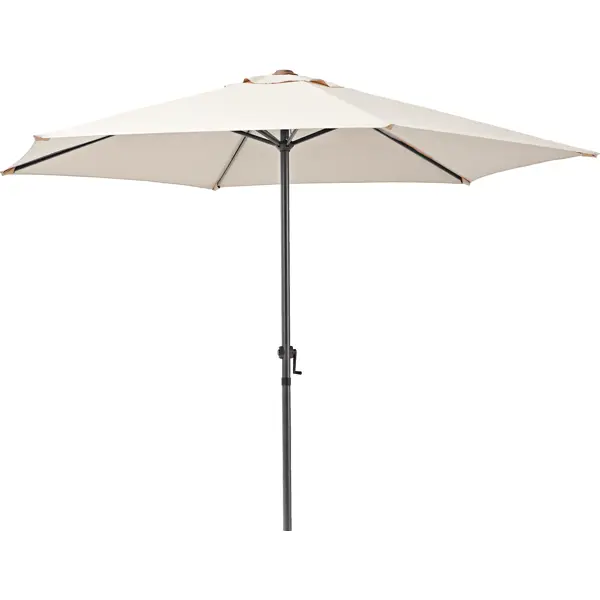Зонт садовый Naterial Polar Steel 2.6 м коричневый зонт с боковой опорой naterial avea ø290 h251 см шестигранный красный