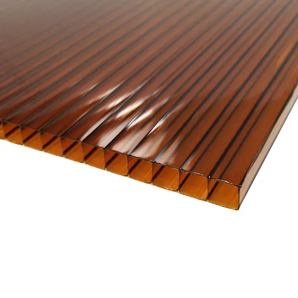 Поликарбонат сотовый 6 мм 2.1x3 м коричневый лист фетра standers 100x8 5 см прямоугольный войлок коричневый