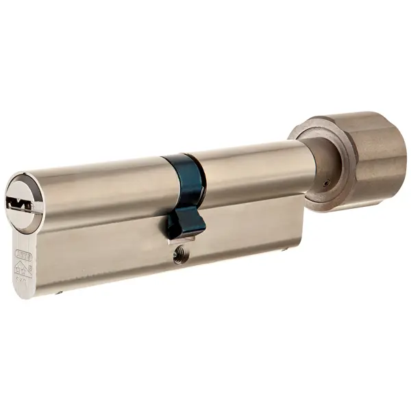 Цилиндр Abus D12 NIS, 45х45 мм, ключ/вертушка, цвет никель цилиндр abus d6n 45x45 мм ключ ключ никель