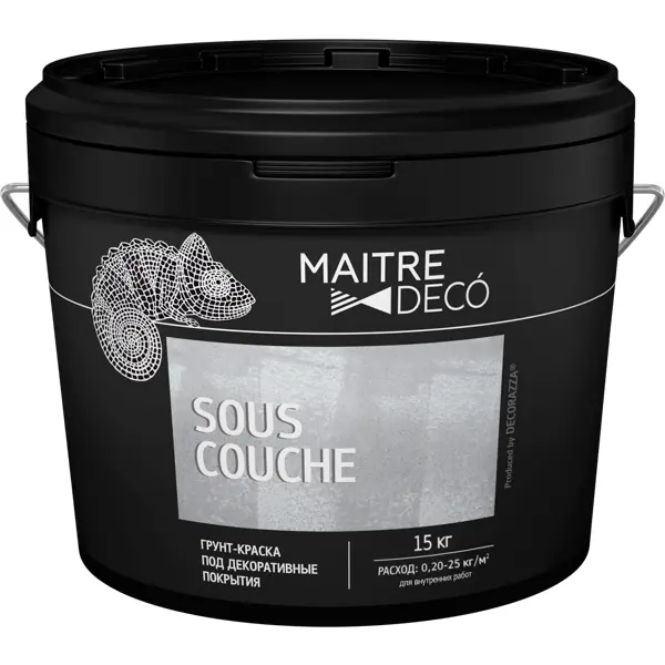 Грунт-краска для декоративных покрытий Maitre Deco «Sous-Couche» 15 кг адгезионная грунтовка для декоративных покрытий farbitex