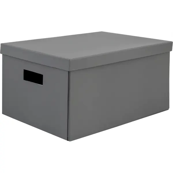Коробка складная 40x28x20 см картон цвет серый складная коробка