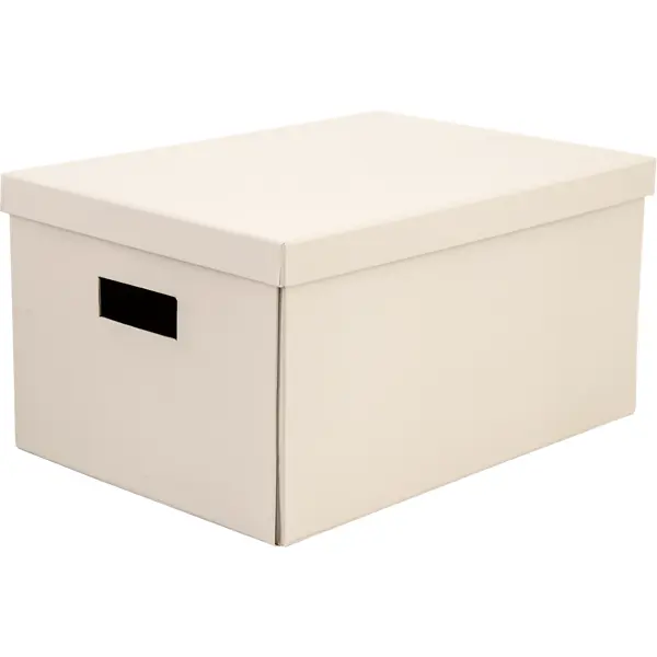 Коробка складная 40x28x20 см картон цвет бежевый коробка складная 40x28x20 см картон белый