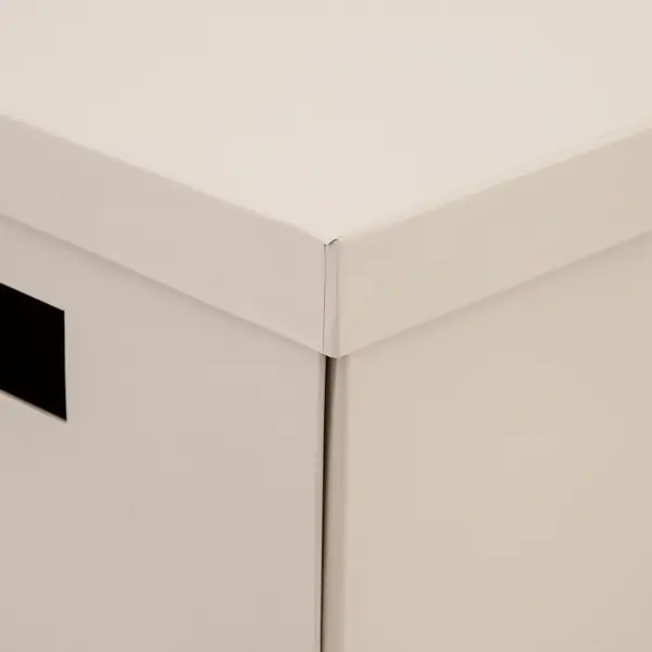 фото Коробка складная 31x31x30 см картон цвет бежевый storidea