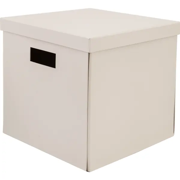 Коробка складная 31x31x30 см картон цвет бежевый коробка складная 31x31x30 см картон белый