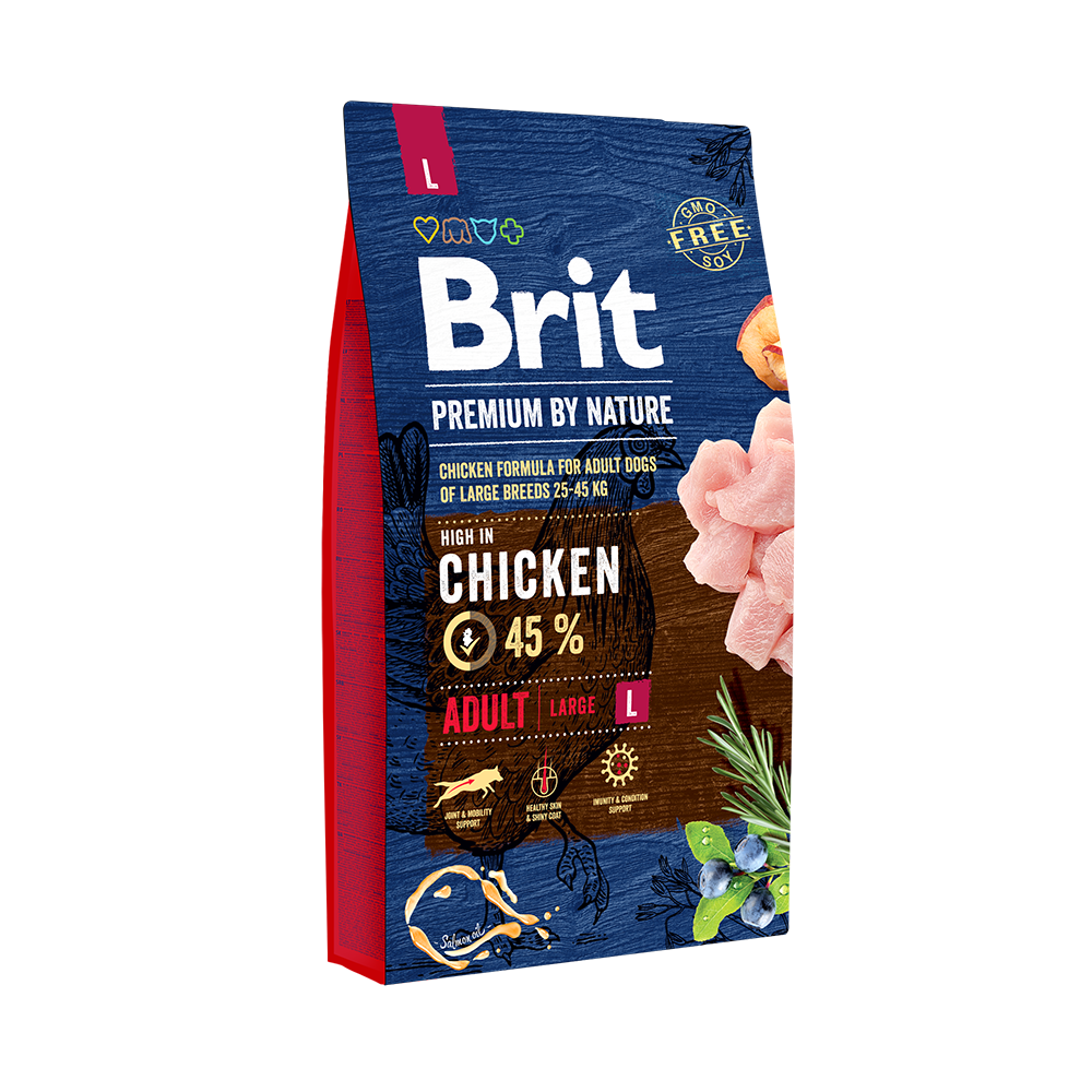 Сухой корм для взрослых собак крупных пород Brit Premium By Nature