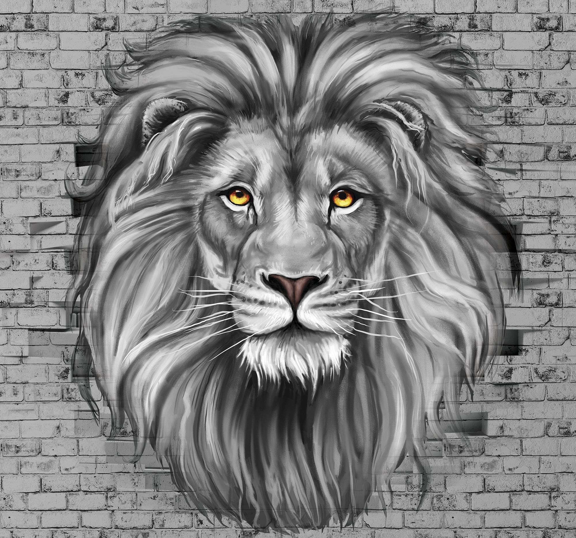 white lion wallpaper 3d