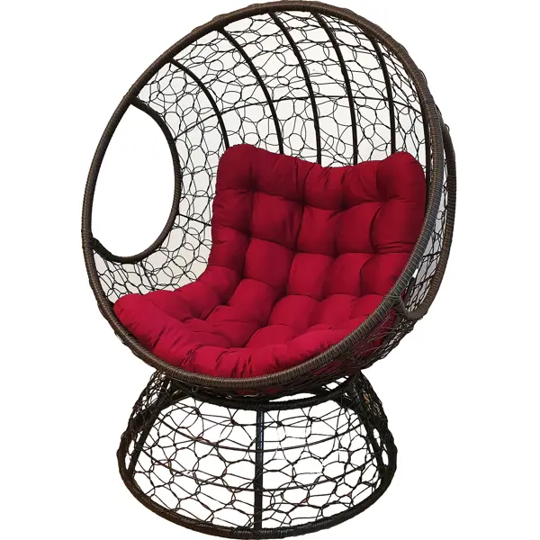 Кресло-шар Greengard из искусственного ротанга с подушкой кресло вращающееся с подушкой vinotti 05 01 коньяк