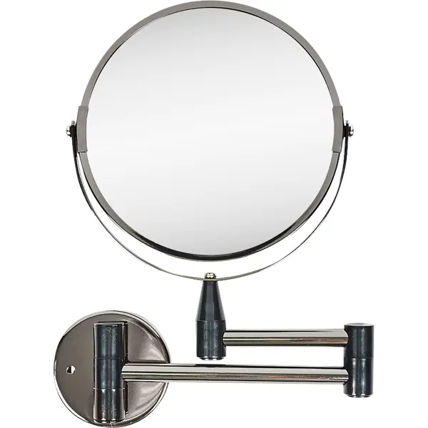 Зеркало косметическое настенное Swensa двустороннее 17 см цвет чёрный зеркало косметическое doco daylight small pro розовое m002