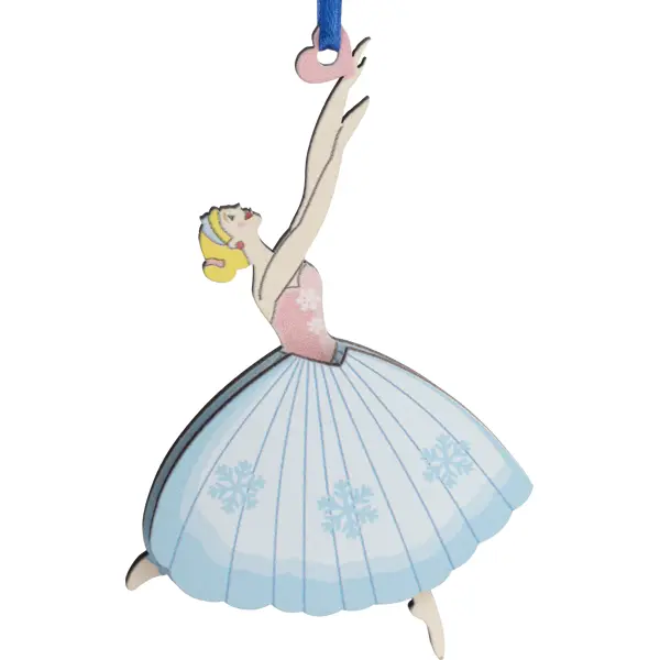 фото Украшение новогоднее «балерина», 12.3 см, фанера без бренда