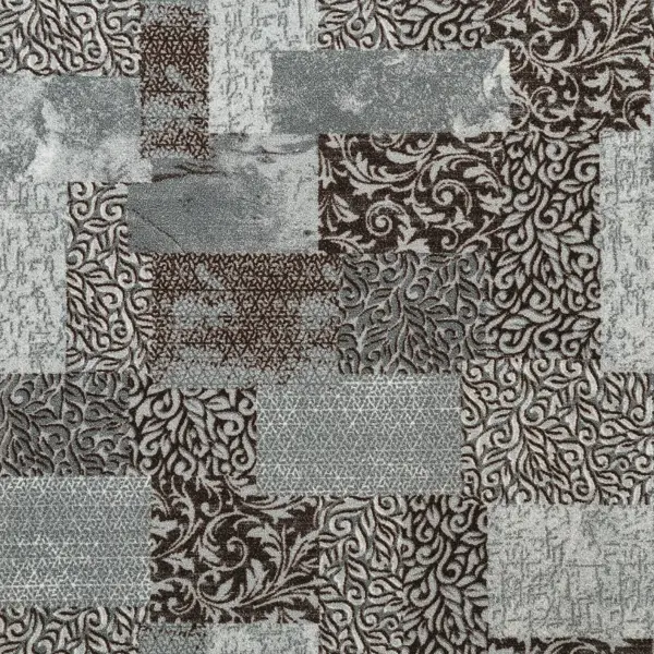 фото Ковровое покрытие «вербена», 2.5 м, цвет серый/принт витебские ковры