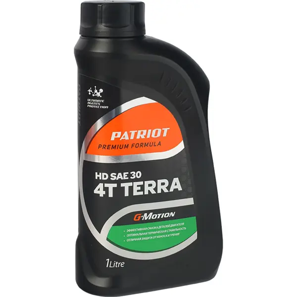Масло моторное 4Т Patriot G-Motion HD ТERRA SAE 30 минеральное 1 л масло для цепи patriot g motion chain oil минеральное 1 л