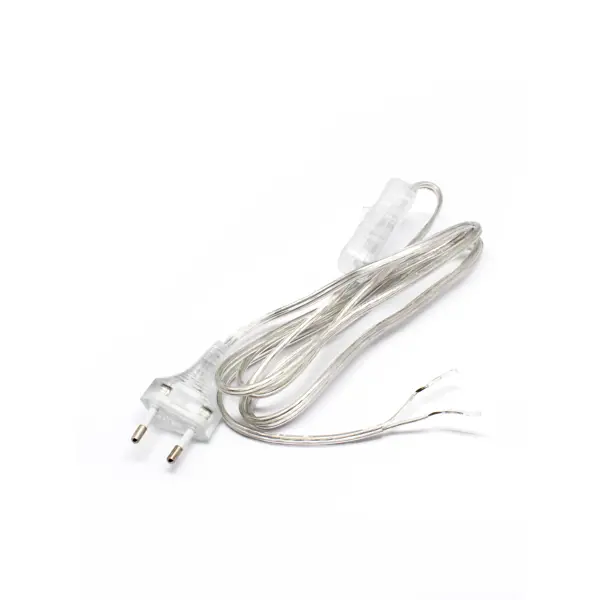 Шнур с выключателем Oxion 1.8 м цвет прозрачный удлинитель шнур для светодиодных светильников truenergy