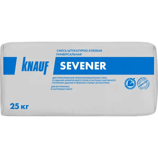 Штукатурно-клеевая смесь для теплоизоляции Knauf Севенер 25 кг профиль направляющий пн 6 knauf 0 6 мм 100x40x3000 мм