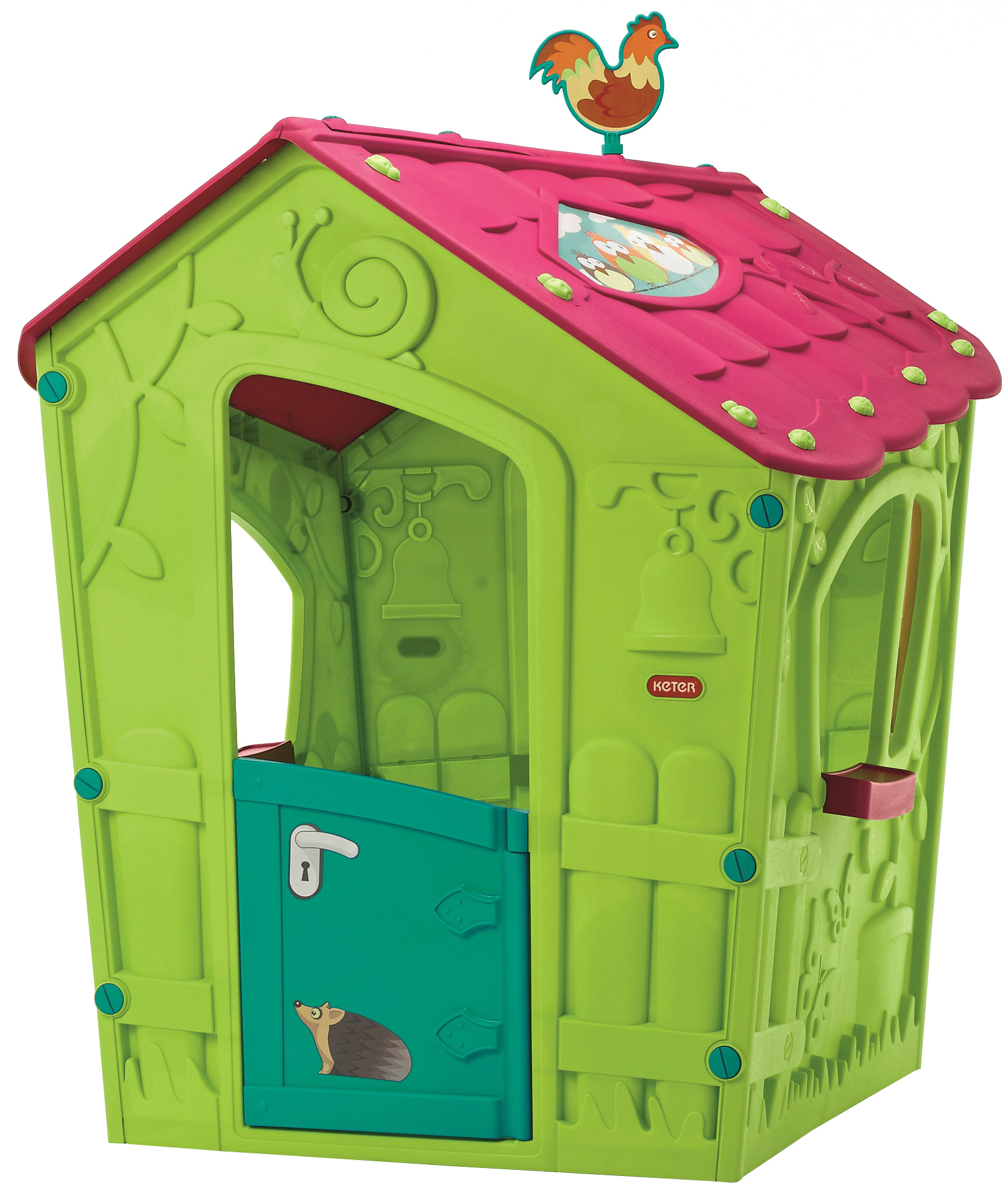 Детский домик Keter Magic Playhouse 110х110х146 см пластик зеленый/розовый  по цене 6826 ₽/шт. купить в Иркутске в интернет-магазине Леруа Мерлен