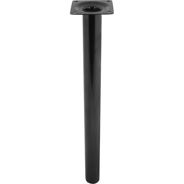 Ножка круглая 400х30 мм сталь максимальная нагрузка 50 кг цвет черный круглая опора мебельная starfix