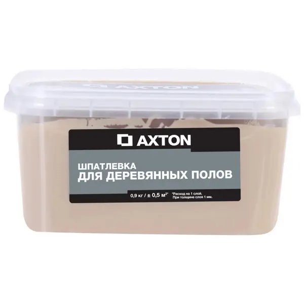Шпатлёвка Axton для деревянных полов 0.9 кг цвет белое масло лента клейкая двусторонняя для зеркал axton 19 мм х 1 5 м цвет белый